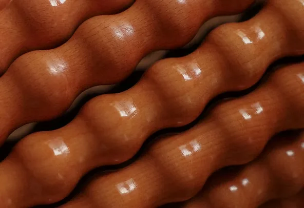 Wooden body roller close-up